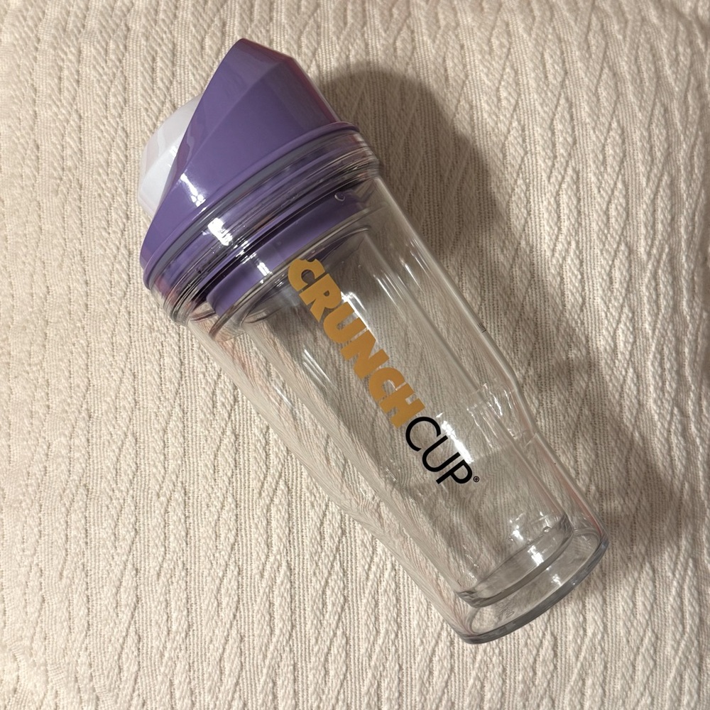 Purple and Clear Cereal Cup